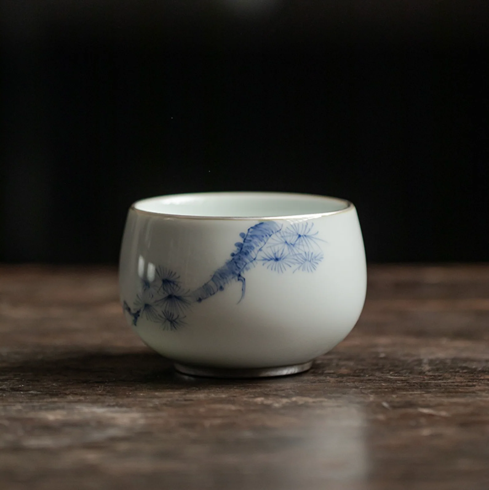Qing Hua Bamboo Round Tea Cup - Image 9