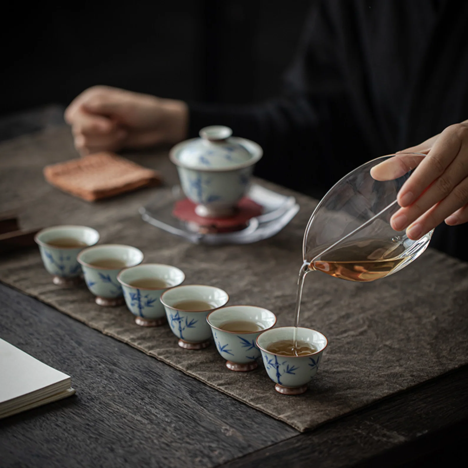 Qing Hua Bamboo Tea Set - Image 5