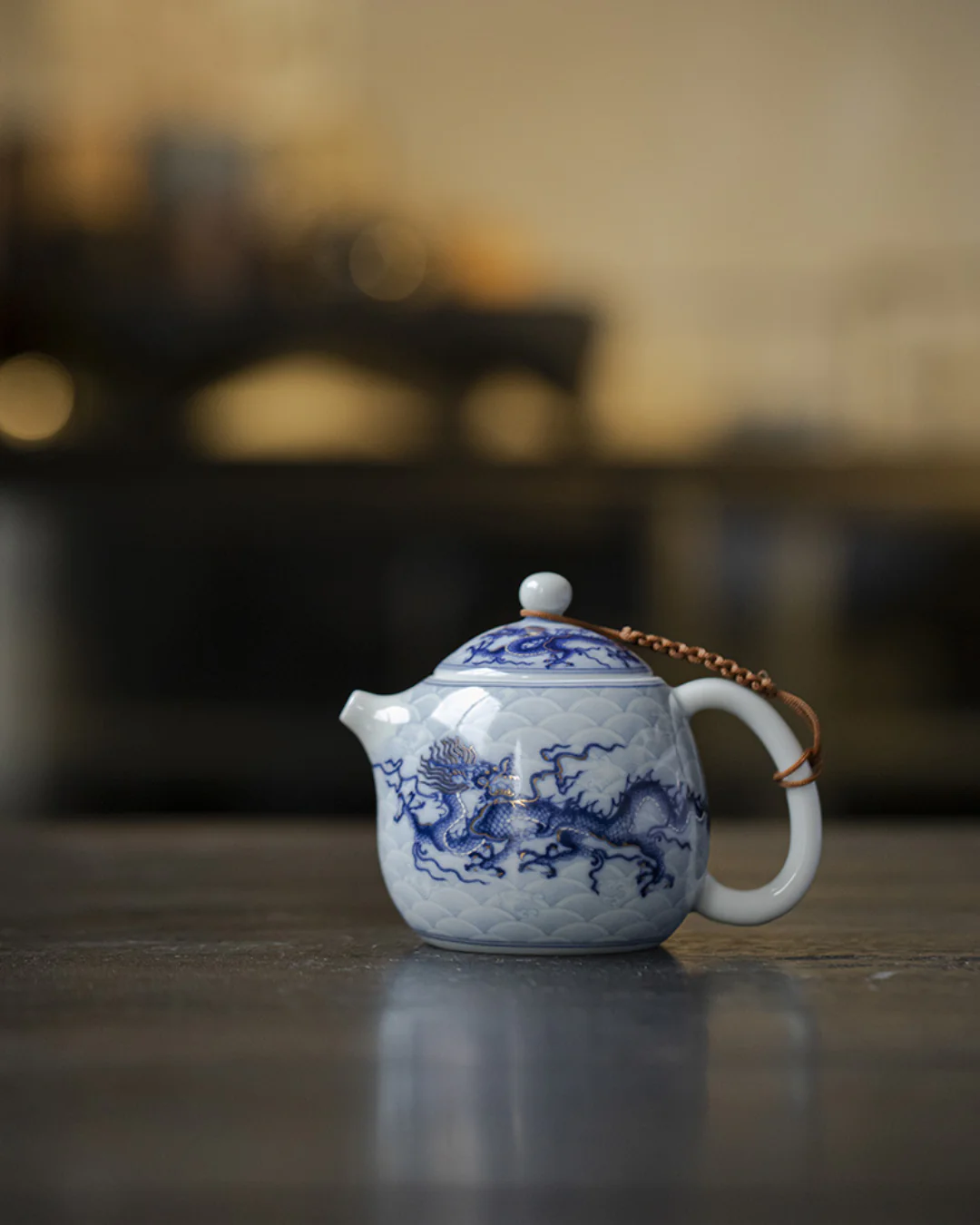 Qing Hua Dragon Sancai Tea Set - Image 12
