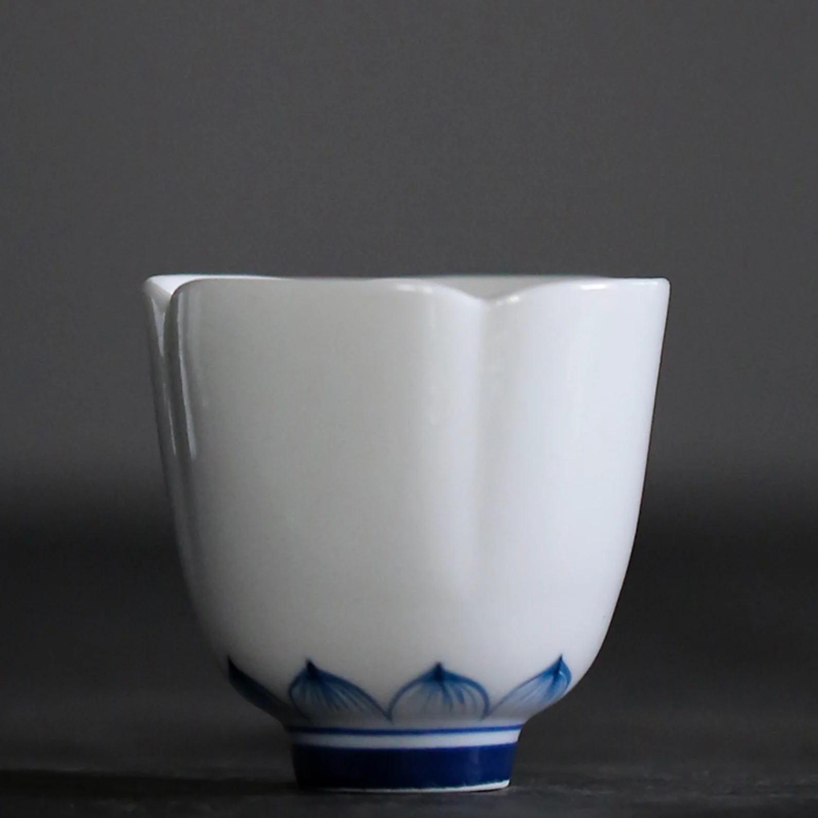 Qing Hua Lotus Flower Mouth Tea Cup - Image 5