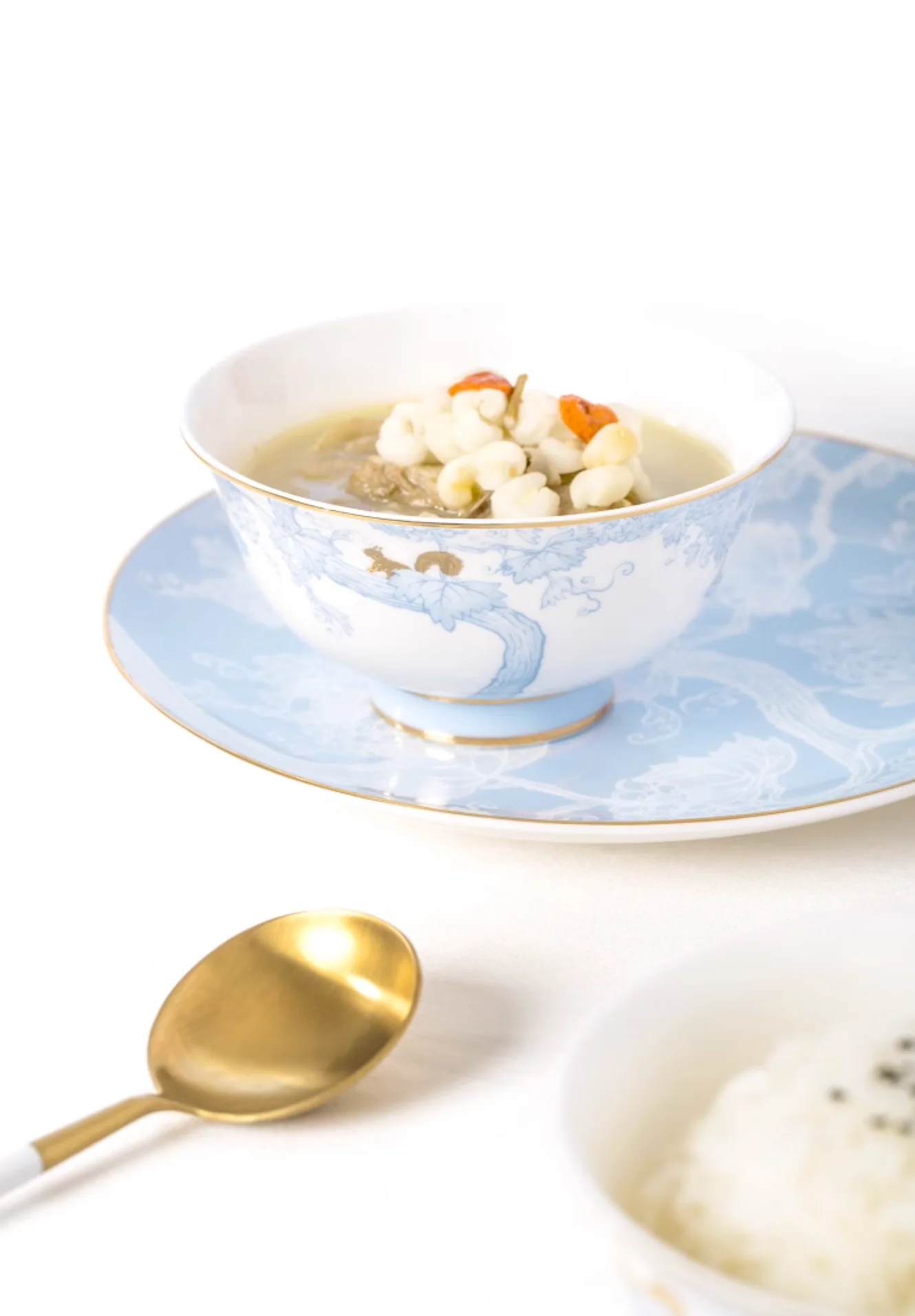 Qing Hua Pine and Grape Dinnerware Gift Set - Image 7