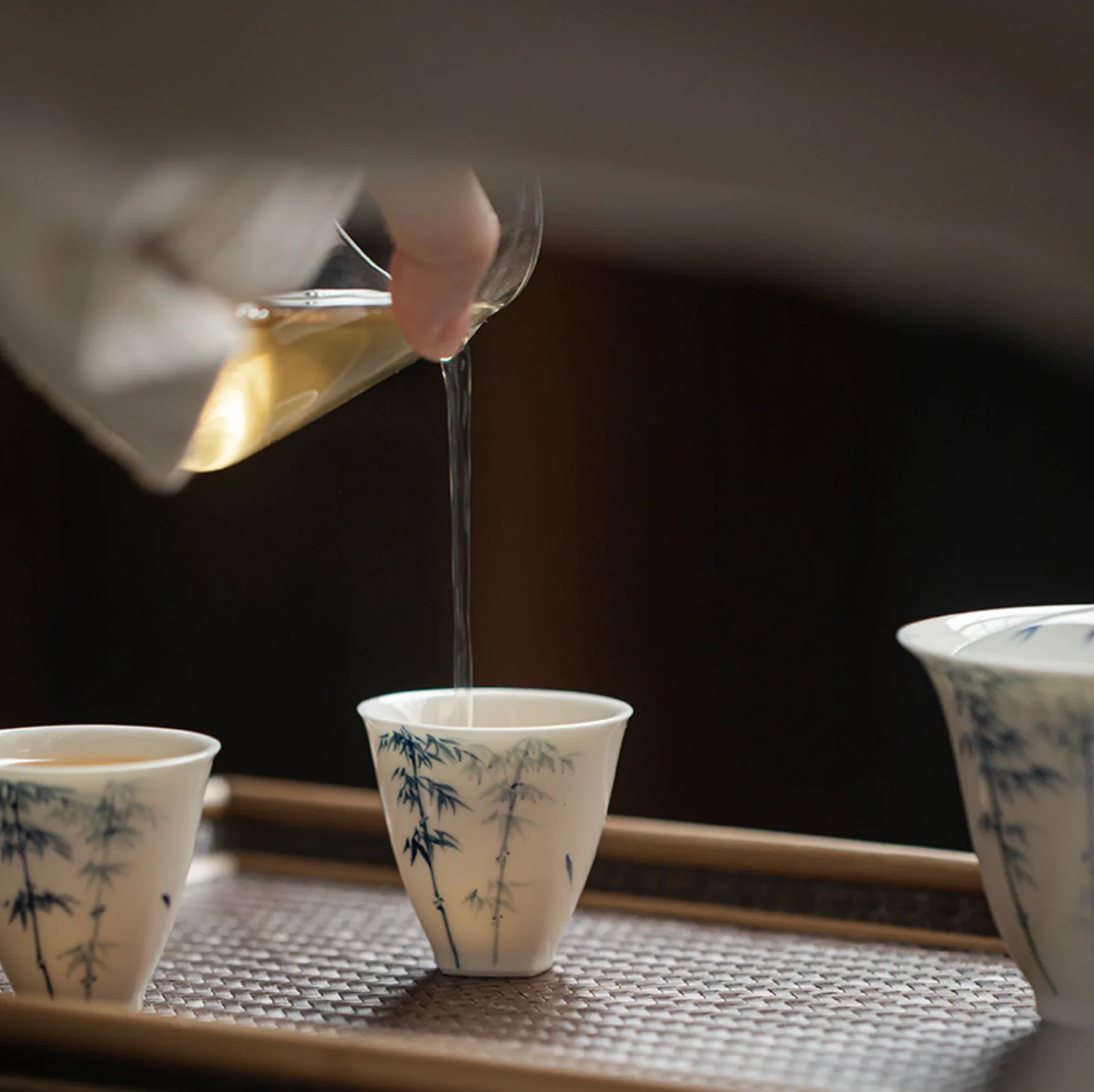 Qing Hua Youfang Porcelain Tea Cups - Image 3