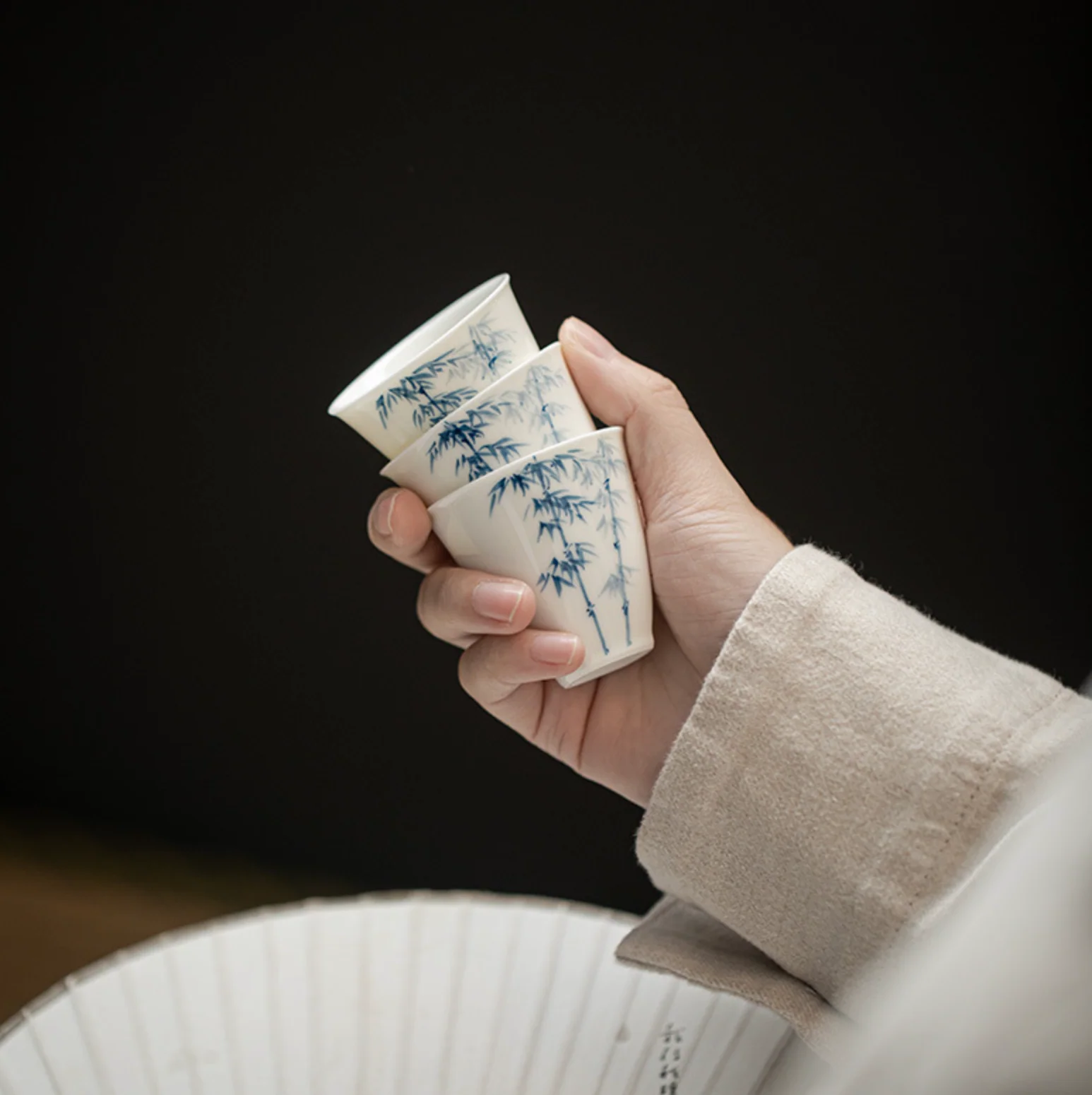 Qing Hua Youfang Porcelain Tea Cups - Image 5