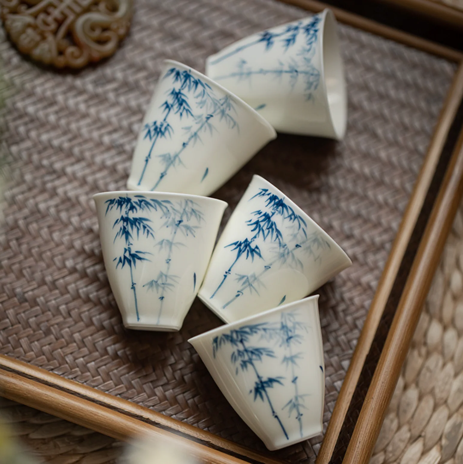 Qing Hua Youfang Porcelain Tea Cups - Image 6