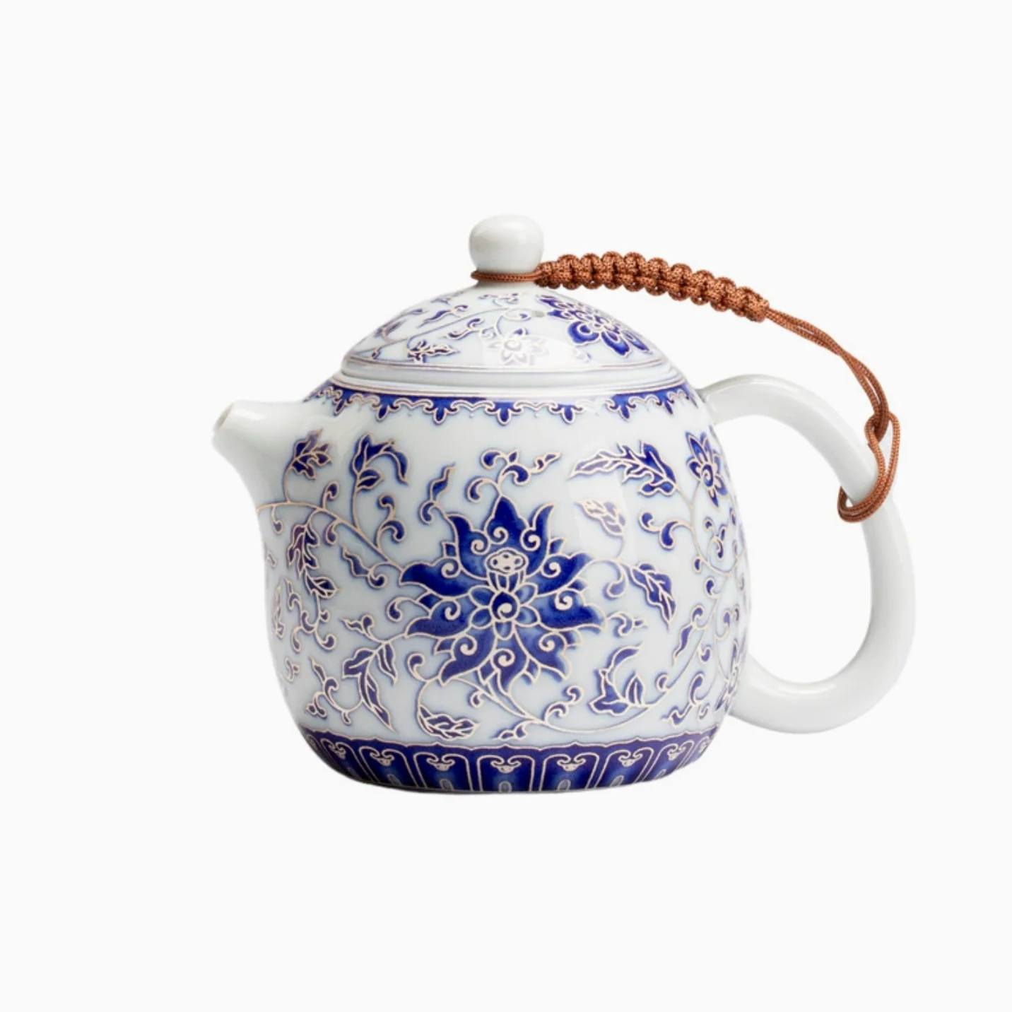 Qing Hua Lotus Vines Longdan Tea Pot - Image 5