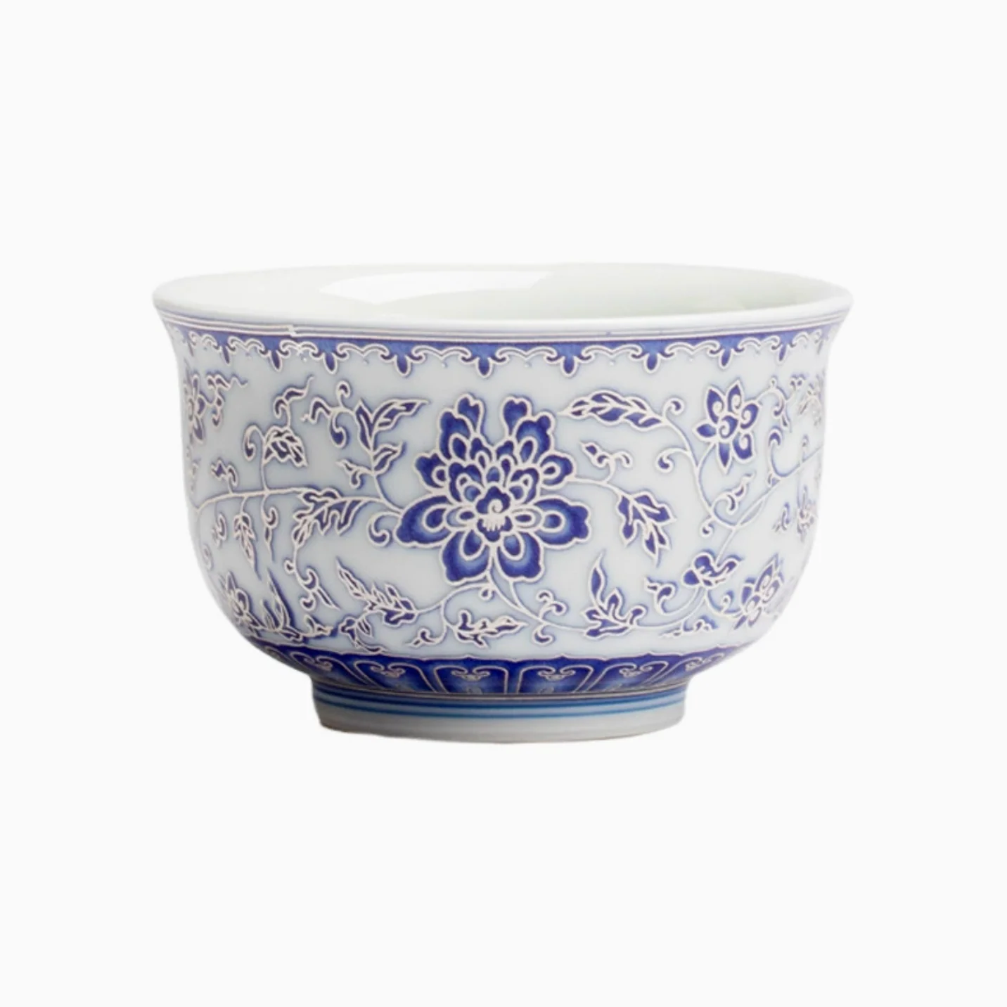 Qing Hua Lotus Vines Round Palm Tea Cup - Image 5