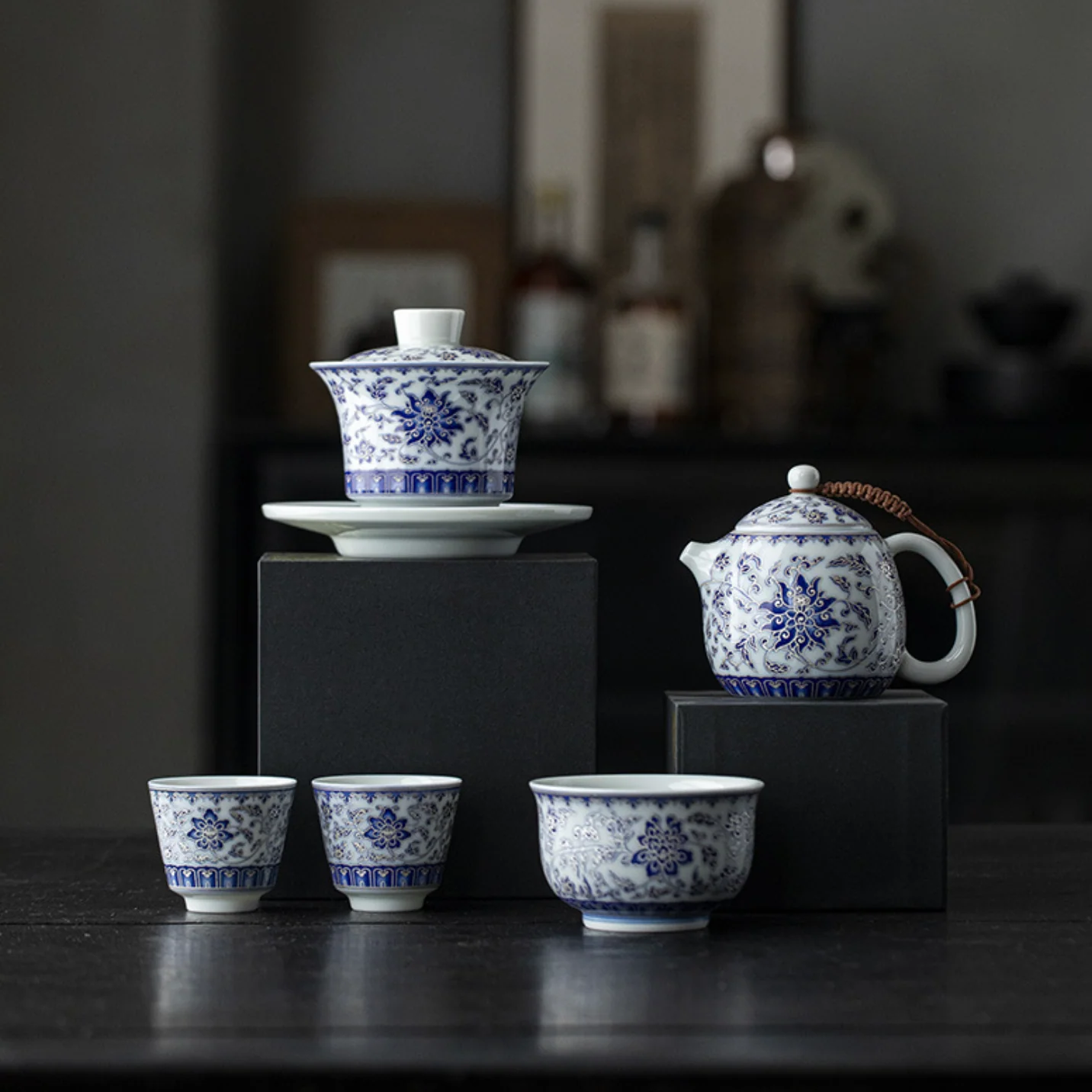 Qing Hua Lotus Vines Tea Cup - Image 11
