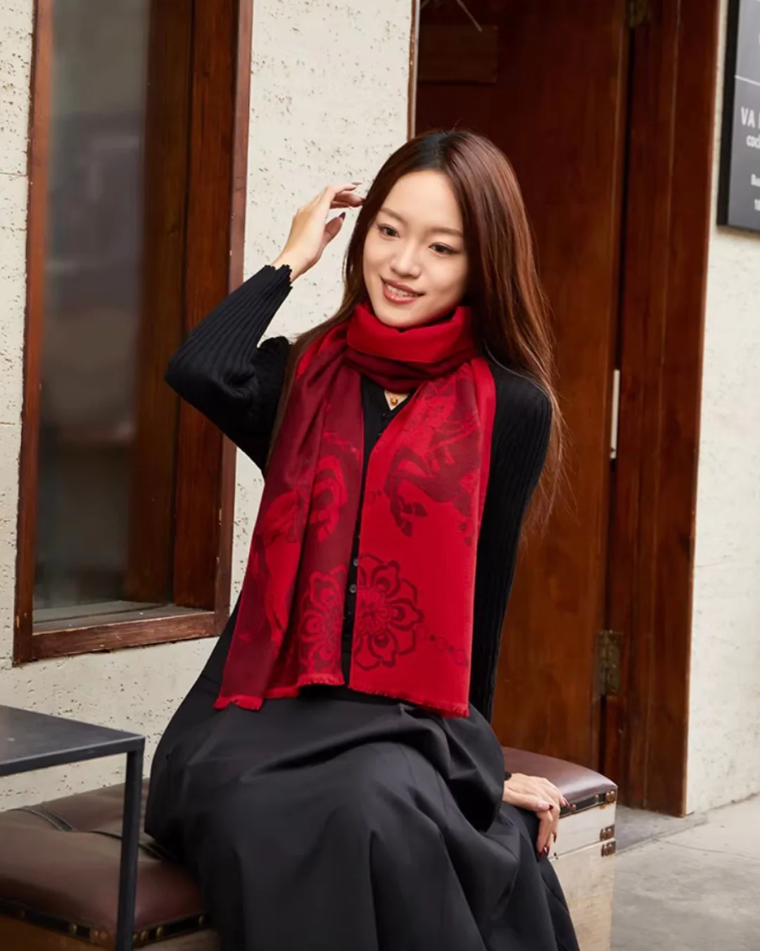 Red Horse Year Scarf Gift Set - Image 15