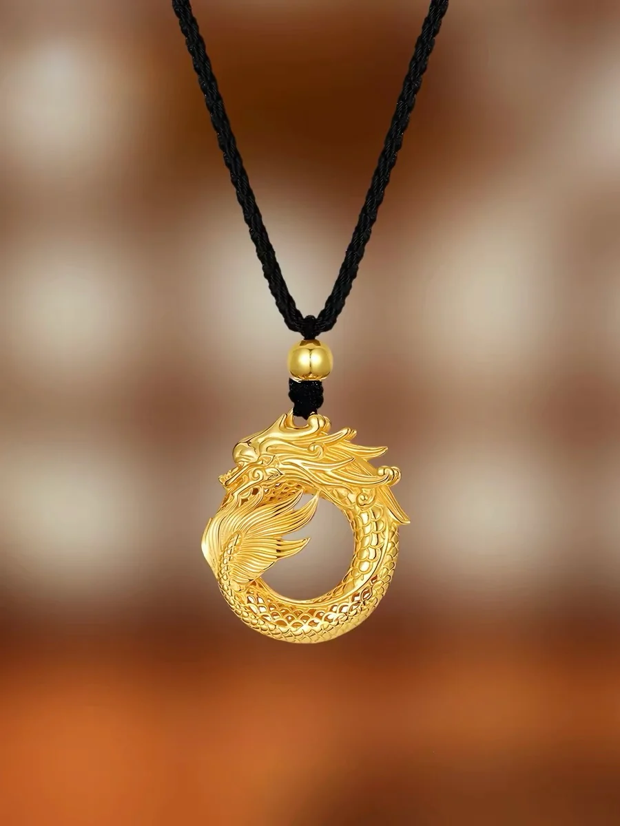 Sovereign Dragon Fortune Ring Pendant Necklace