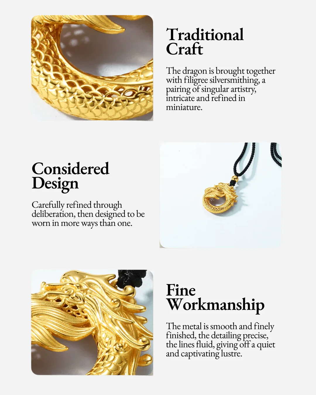 Sovereign Dragon Fortune Ring Pendant Necklace - Image 4