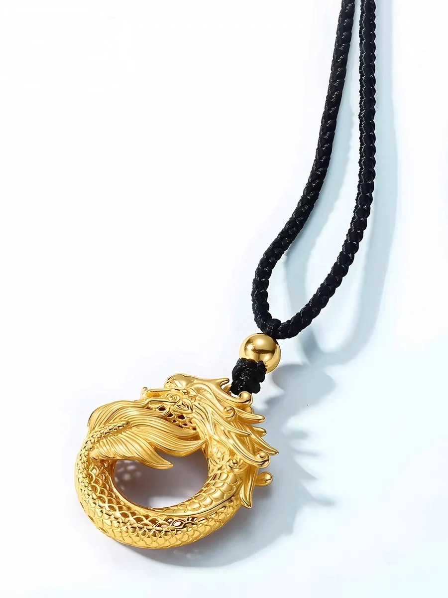 Sovereign Dragon Fortune Ring Pendant Necklace - Image 6