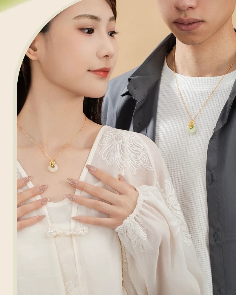Sovereign Dragon & Phoenix Hetian Jade Necklace - Image 6