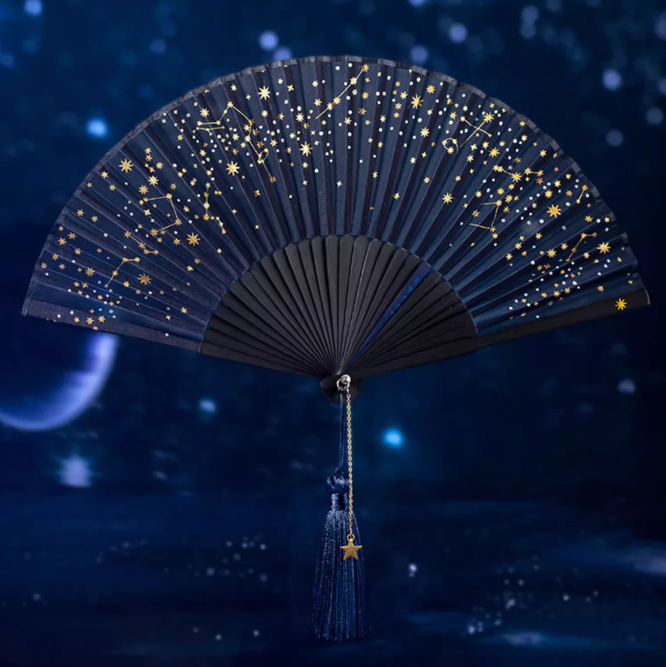 Starry Sky Celestial Folding Fan Gift Set - Image 2