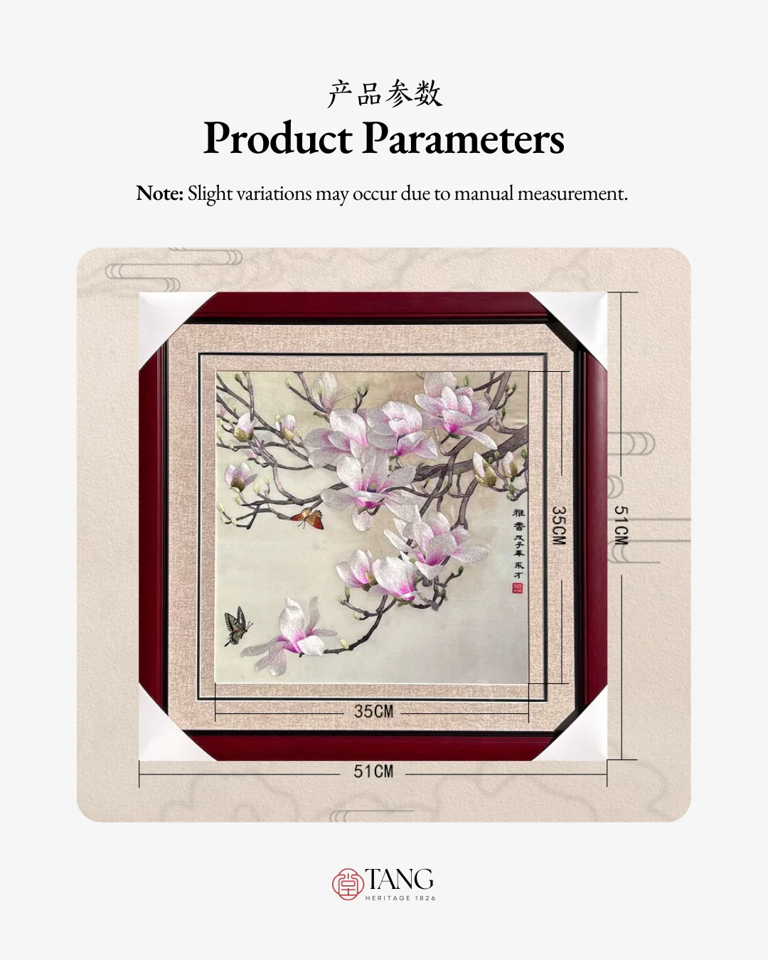 Su Embroidery Framed Wall Painting Art | Magnolia in Full Bloom - Image 5