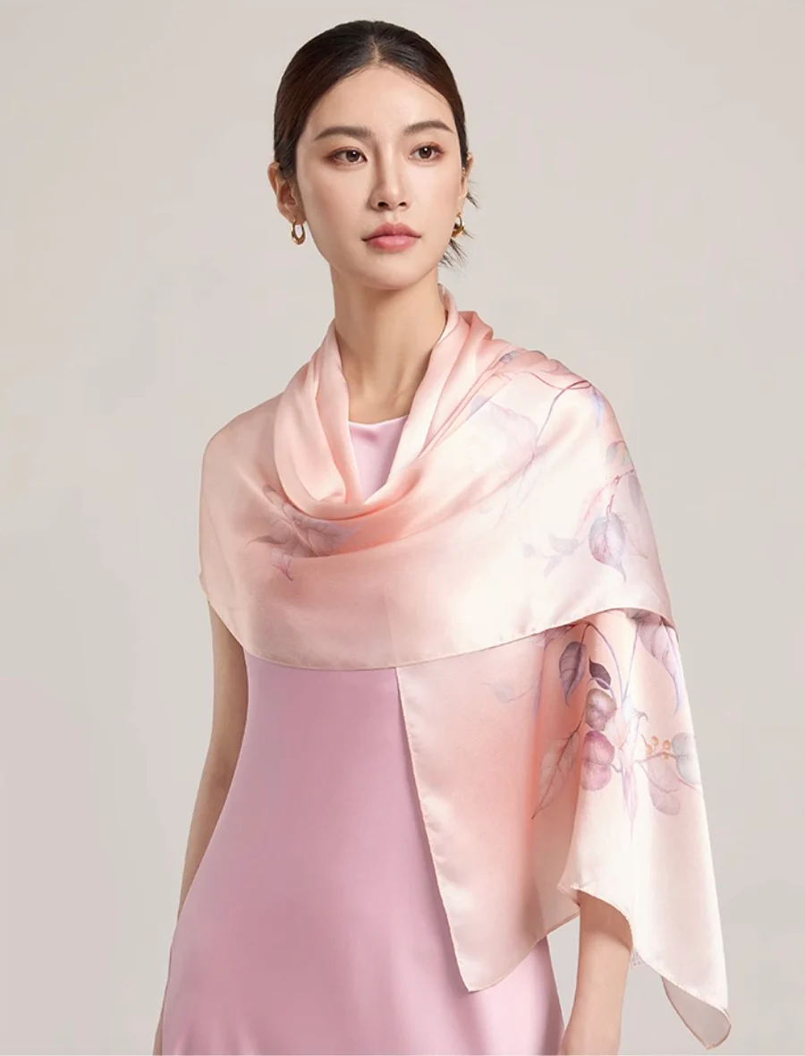 Sunrise Over Silk Mulberry Silk Scarf (170x53cm) - Image 4