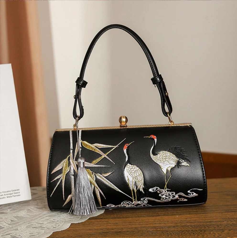 Tang Bloom Bamboo Clutch - Image 3