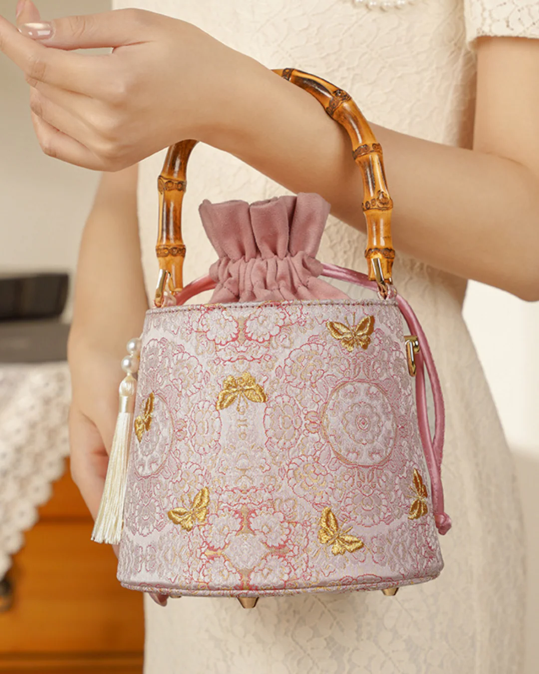 Tang Bloom Garden Bucket Bag - Image 7