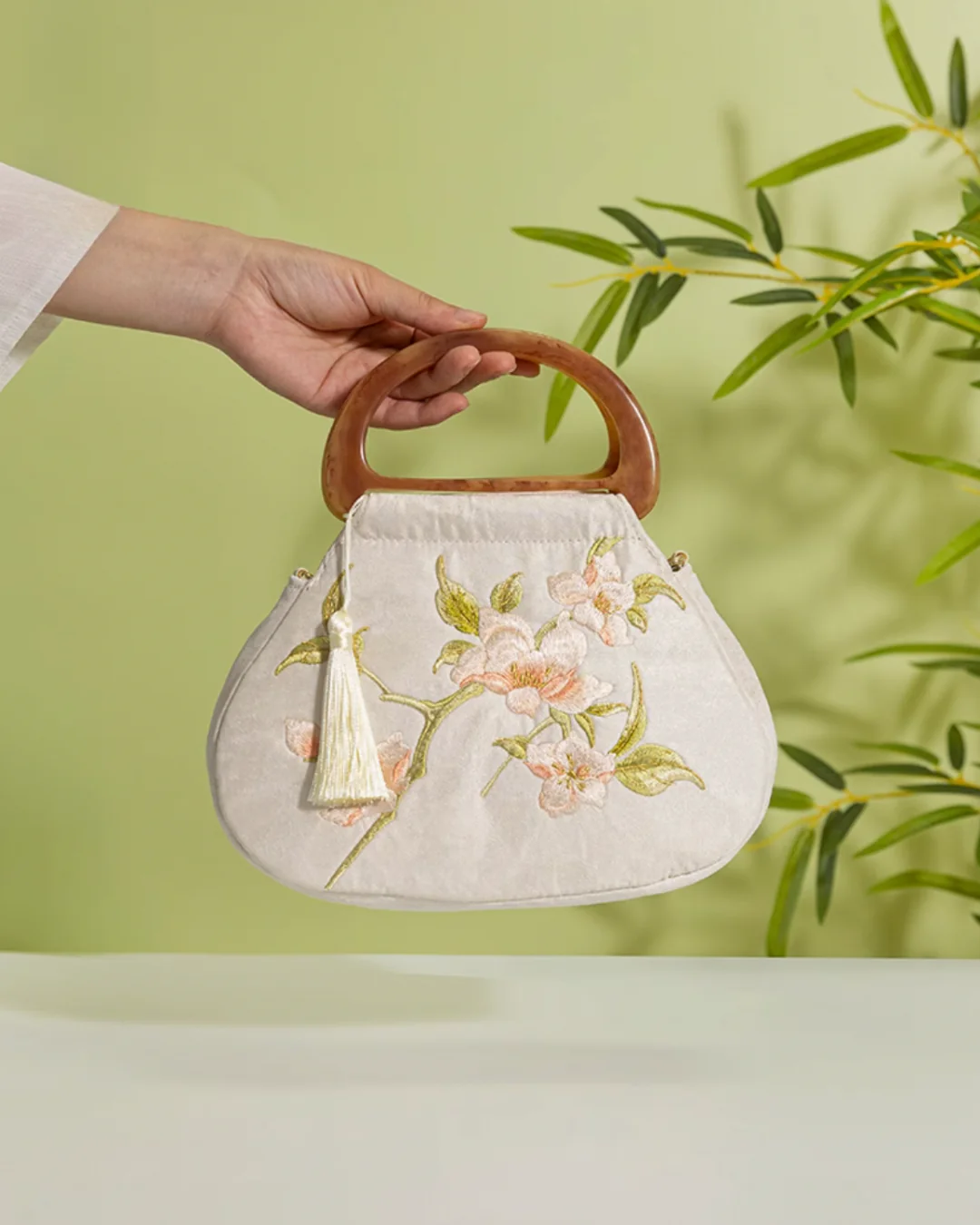 Tang Bloom Magnolia Top-Handle Bag - Image 3