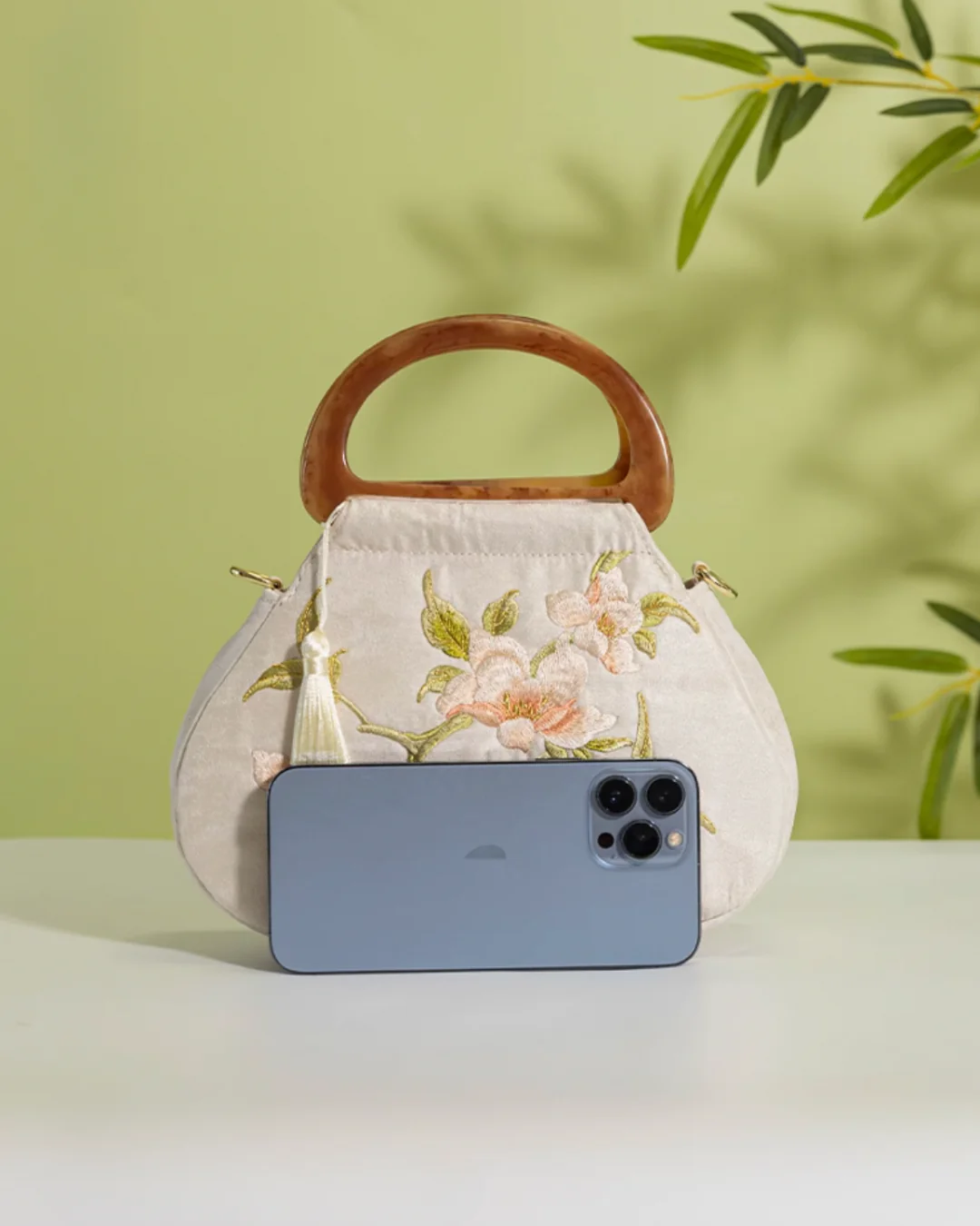Tang Bloom Magnolia Top-Handle Bag - Image 7