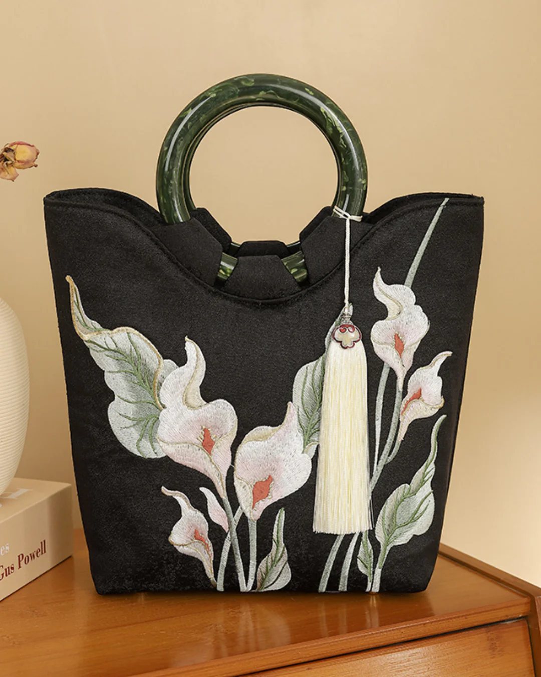Tang Bloom Trumpet Lily Top-Handle Bag - Image 7