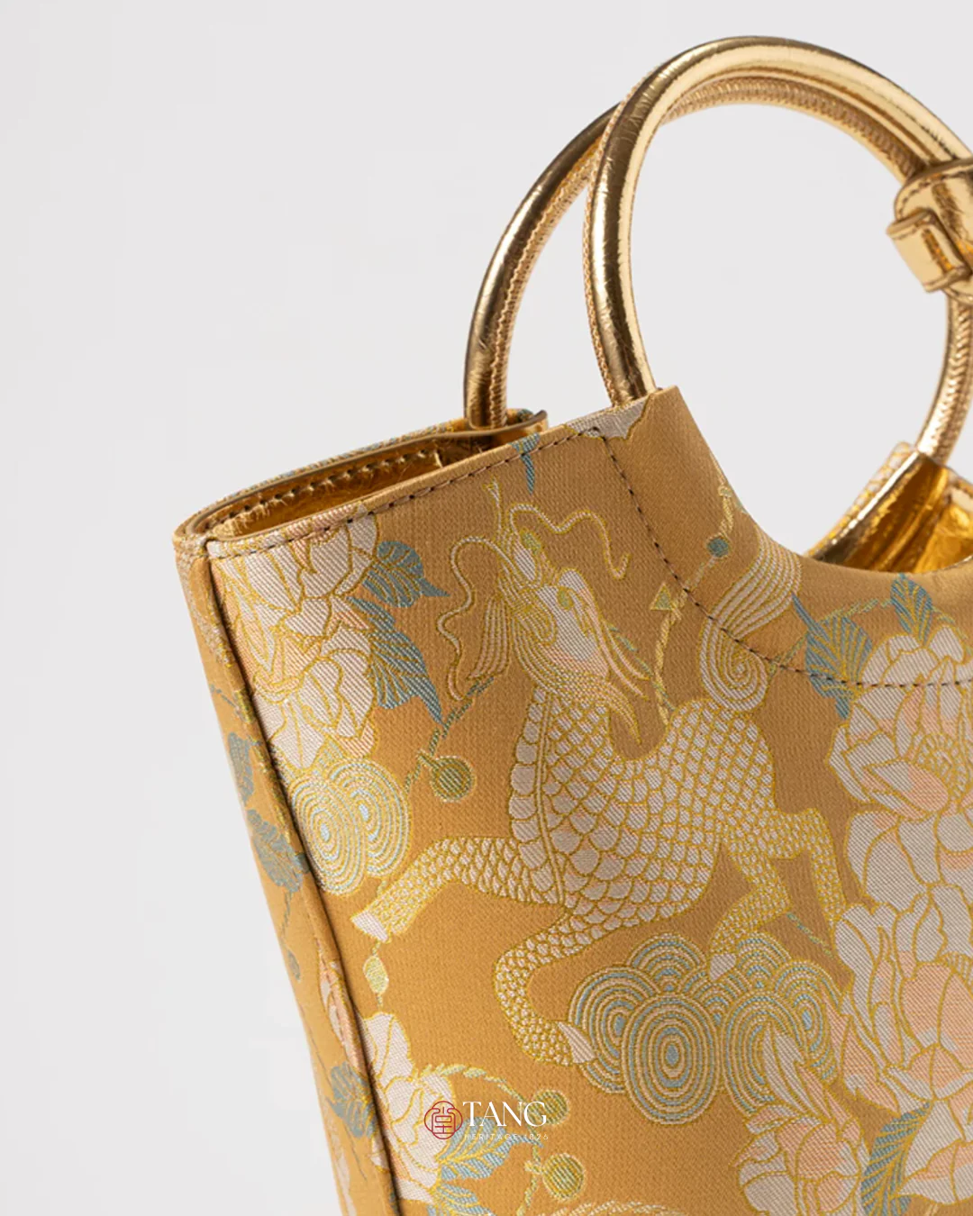 Tang Gold 15 Qilin Peony Song Brocade Basket Bag - Image 5