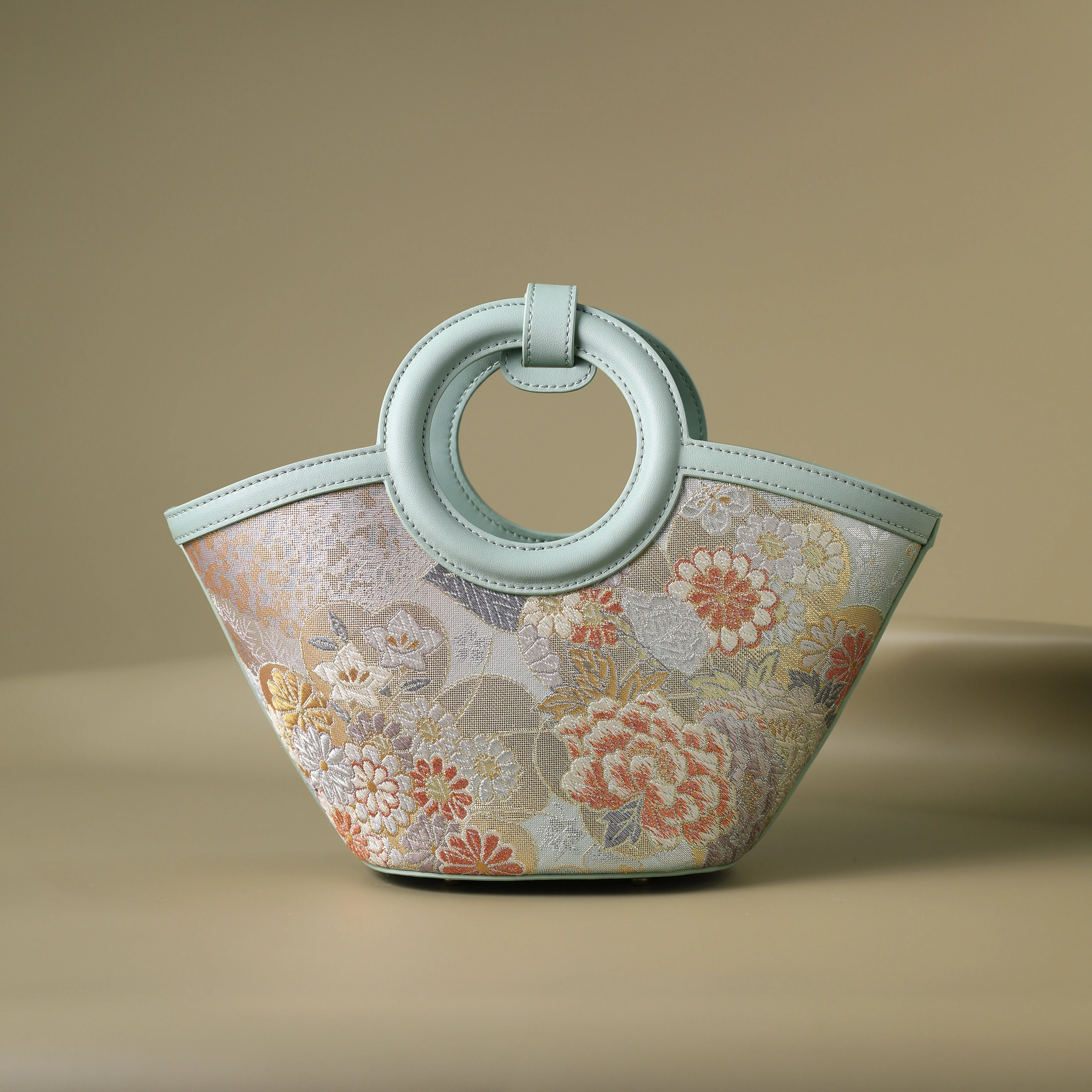 Tang Gold 20 Nishijin Brocade Basket Bag