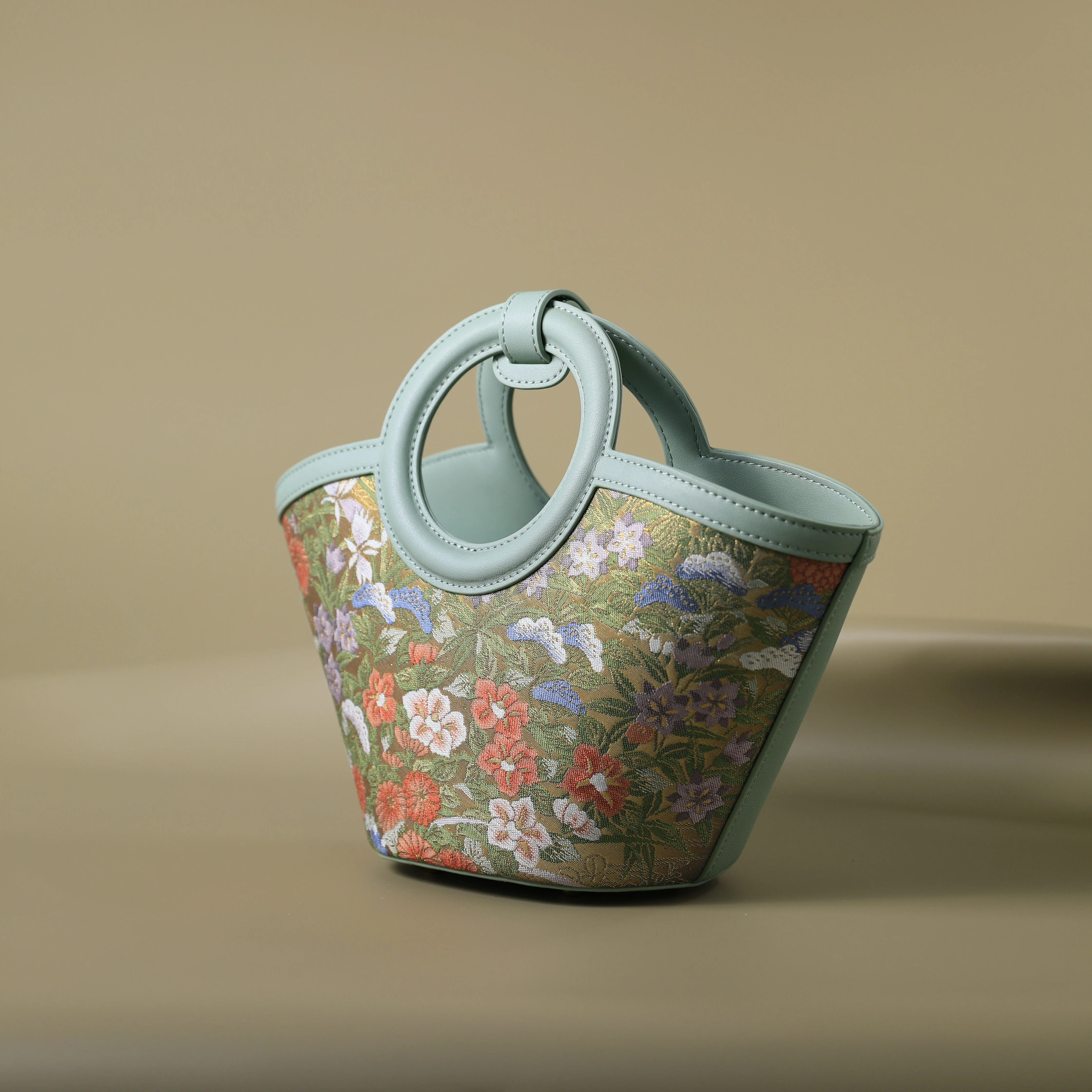 Tang Gold 20 Nishijin Brocade Basket Bag - Image 8