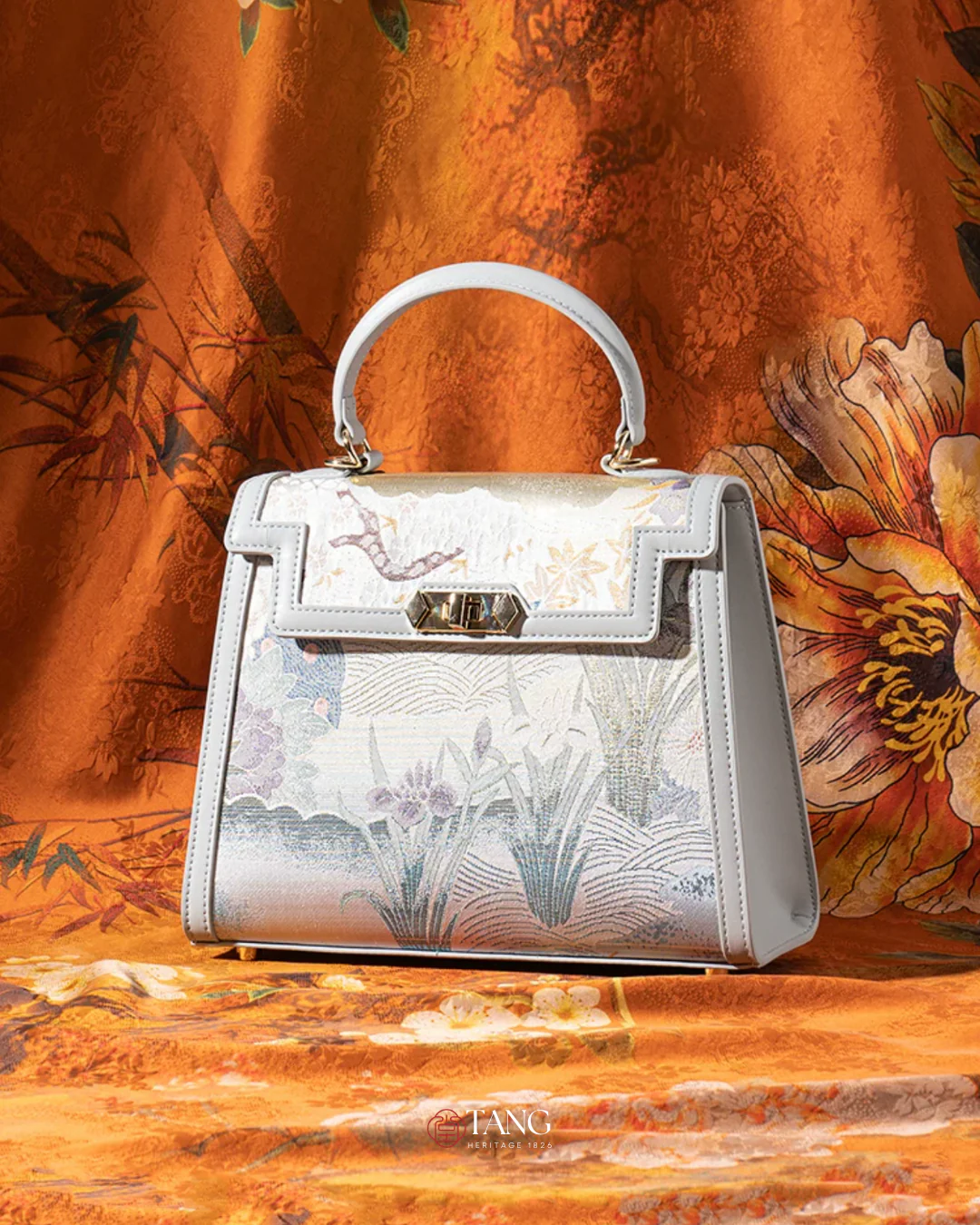 Tang Gold 24 Eternal Seasons Brocade Tote - Image 13