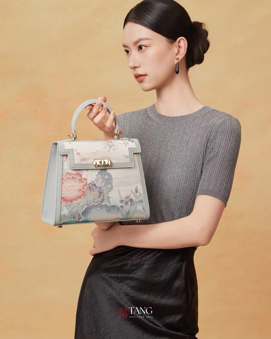 Tang Gold 24 Eternal Seasons Brocade Tote - Image 17
