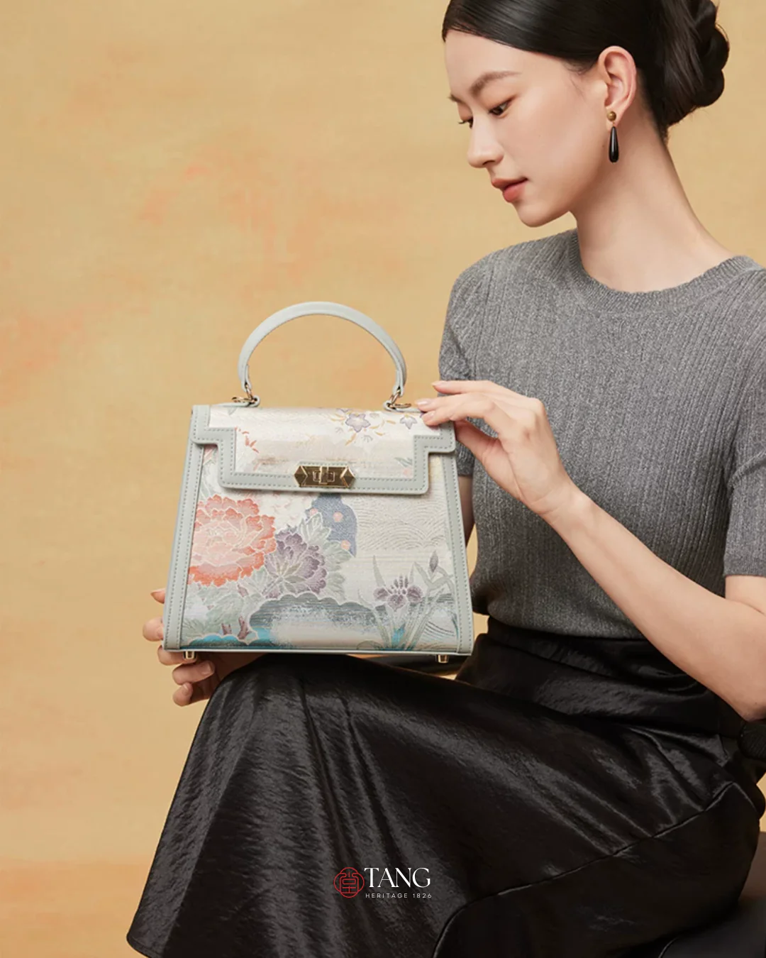 Tang Gold 24 Eternal Seasons Brocade Tote - Image 20