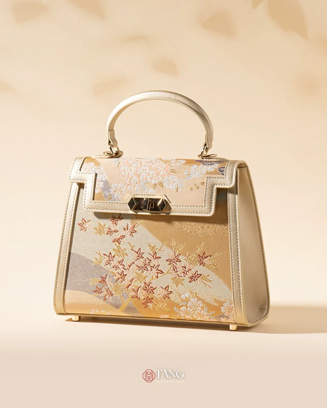 Tang Gold 24 Eternal Seasons Brocade Tote - Image 5