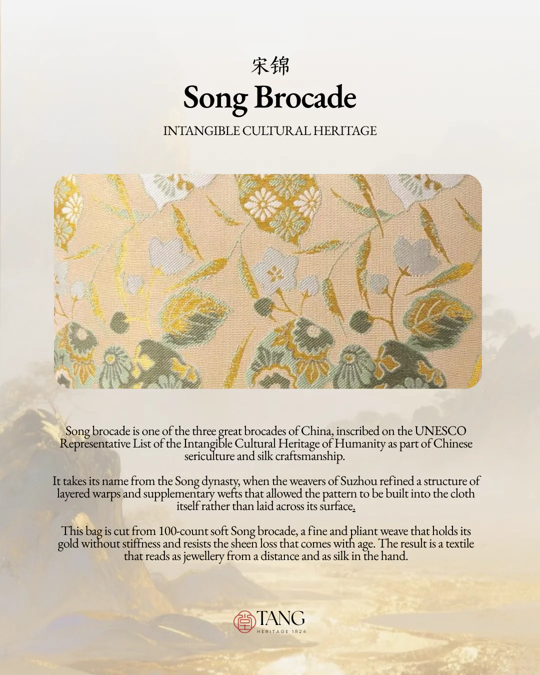 Tang Gold 17 Gilded Vines Song Brocade Bag - Image 4