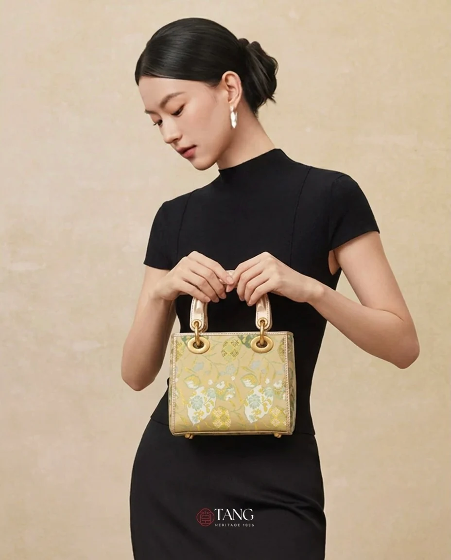 Tang Gold 17 Gilded Vines Song Brocade Bag - Image 6