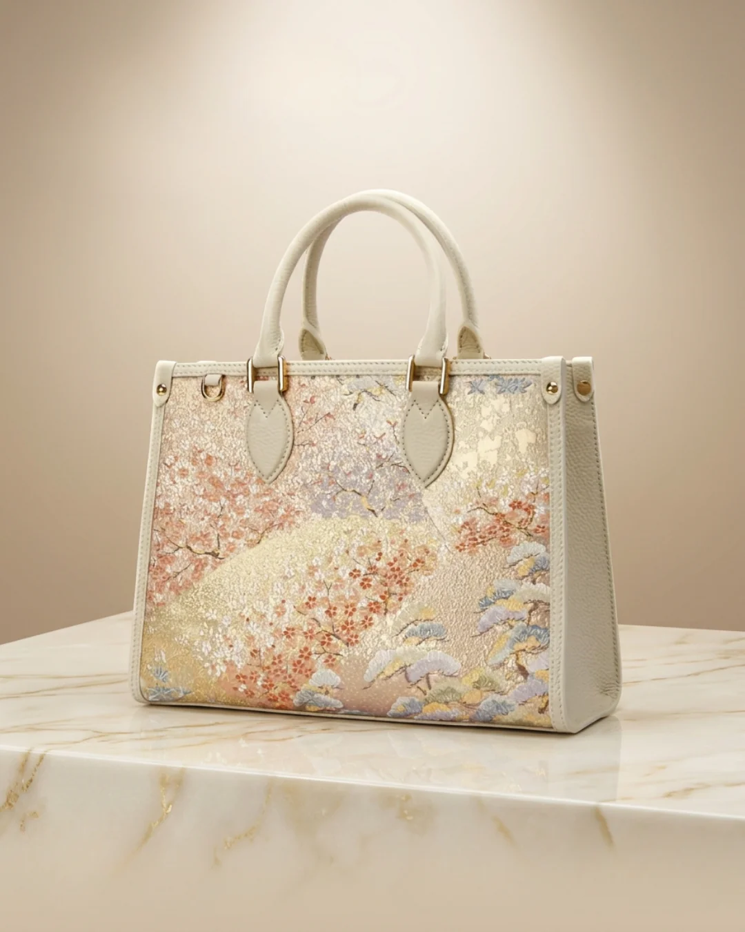 Tang Gold 28 Landscape Nishijin Brocade Tote (Special Invitation Only) - Image 21