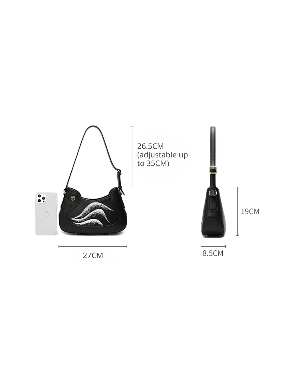 Tang Imperial 23 Ballad of the Black Feathers Shoulder Bag - Image 12
