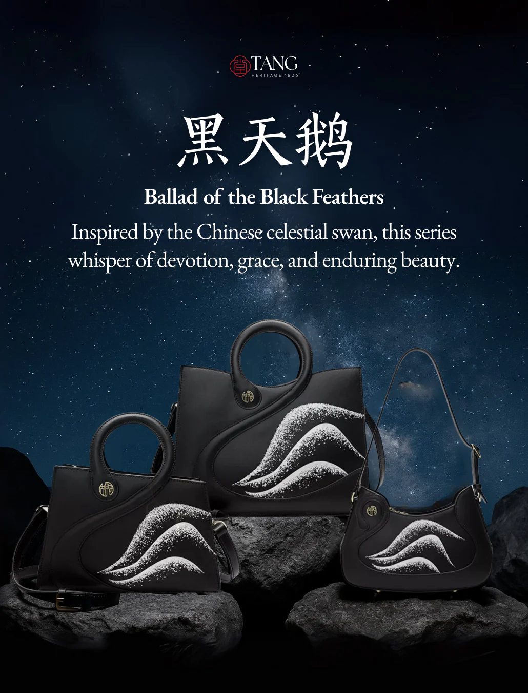 Tang Imperial 23 Ballad of the Black Feathers Shoulder Bag - Image 4