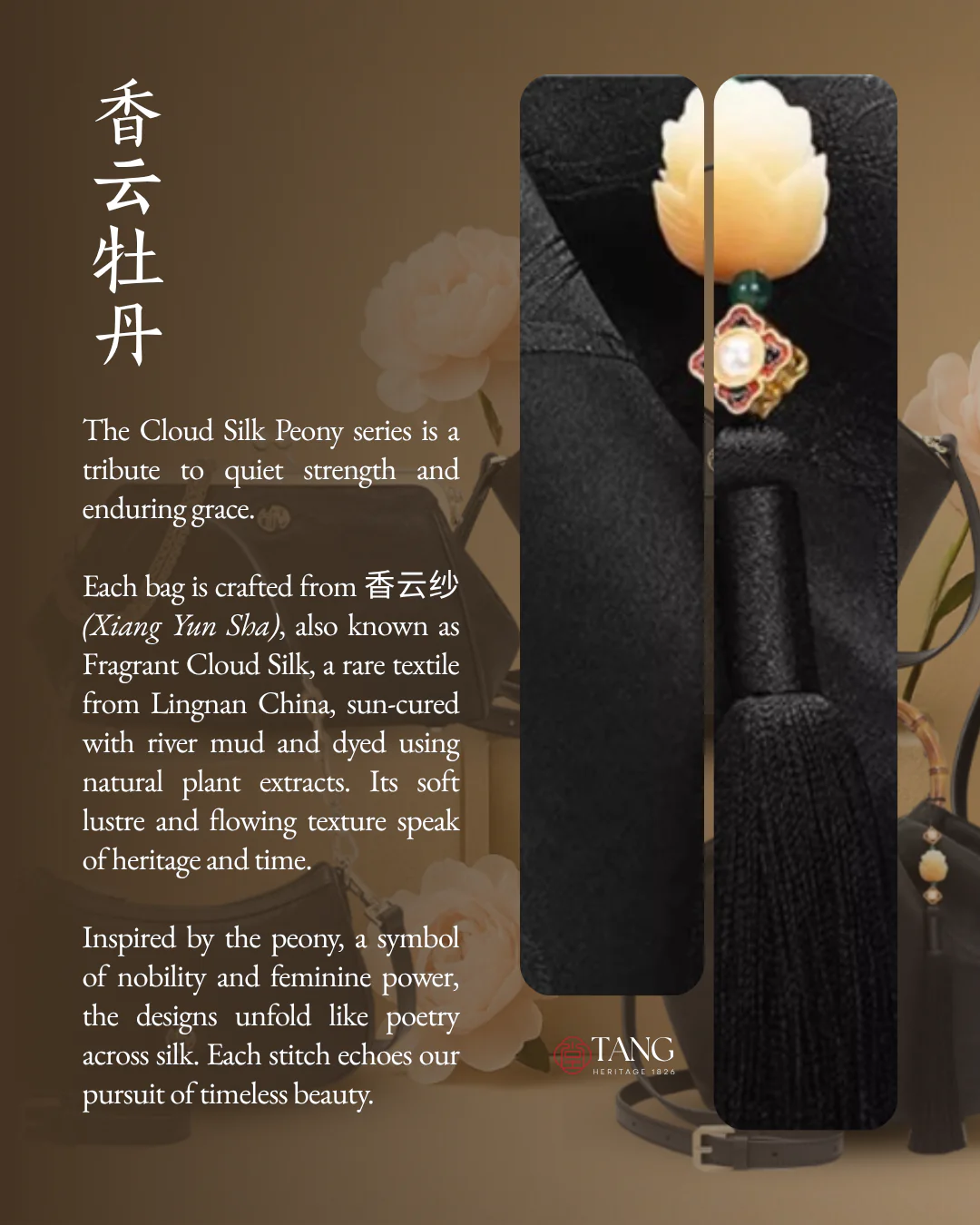 Tang Imperial 23 Cloud Silk Peony Clutch - Image 3
