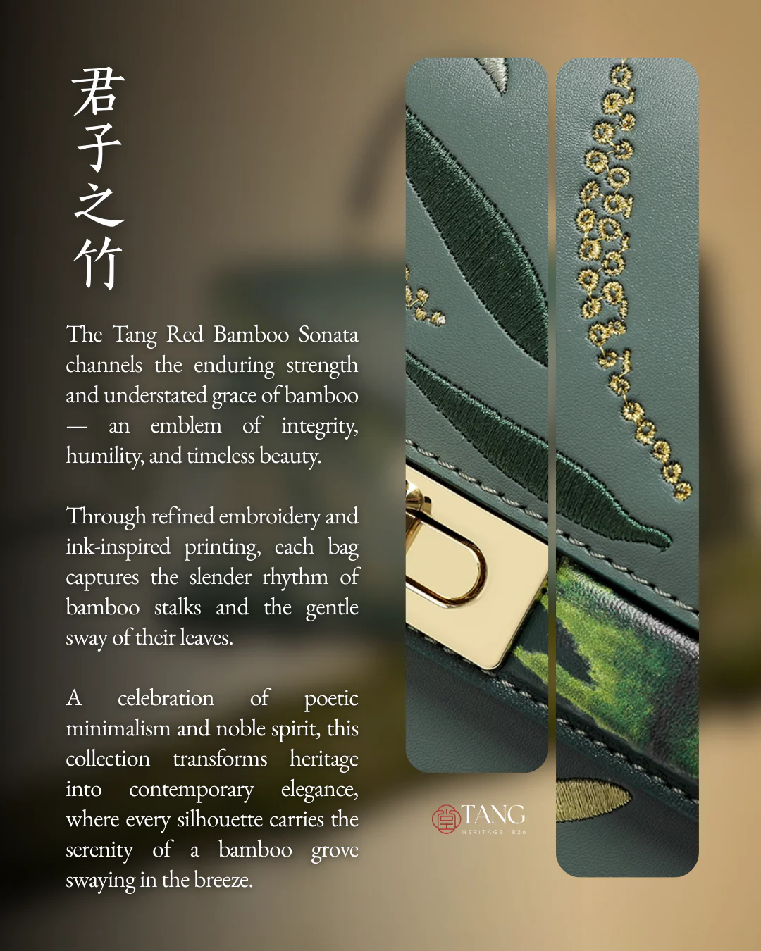 Tang Imperial 25 Embroidered Bamboo Sonata Tote - Image 5