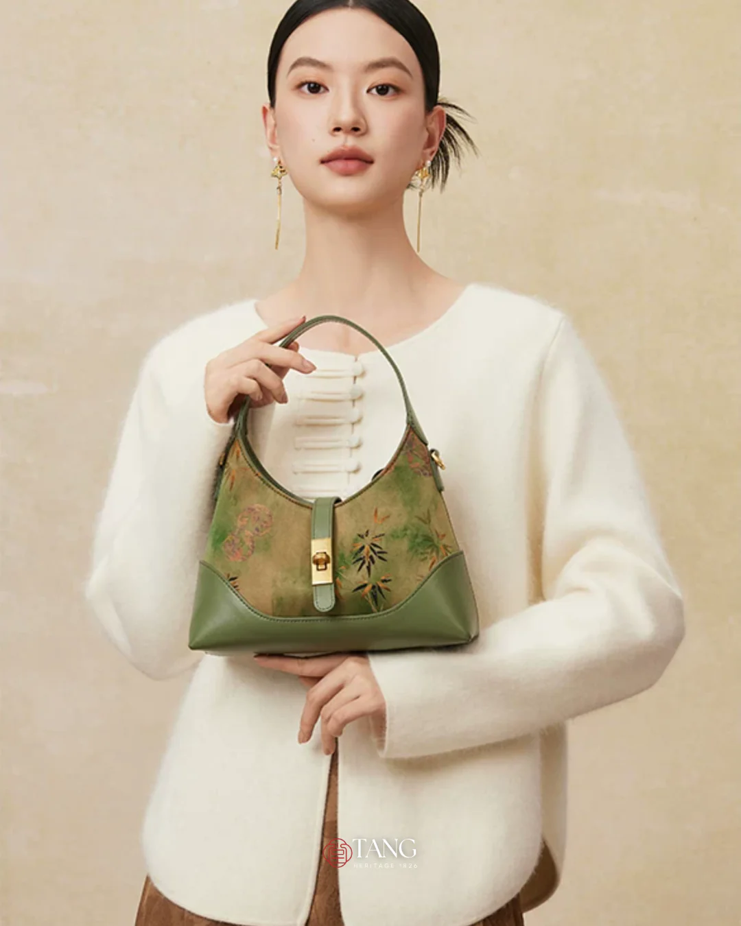 Tang Imperial 25 Noble Bamboo Xiangyunsha Shoulder Bag - Image 8