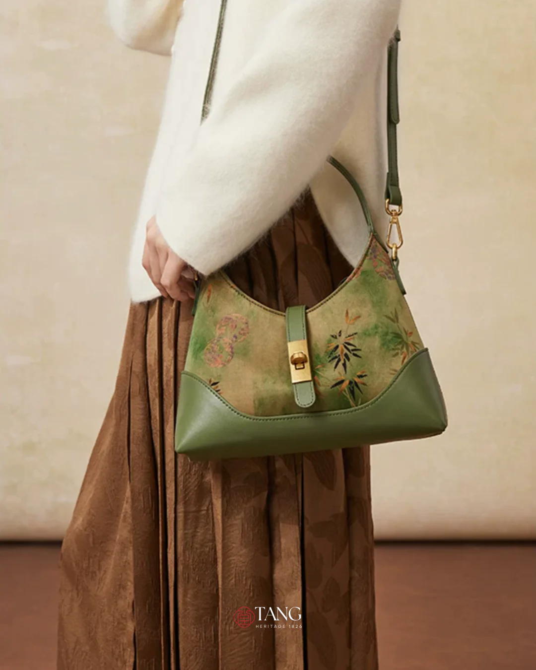 Tang Imperial 25 Noble Bamboo Xiangyunsha Shoulder Bag - Image 9