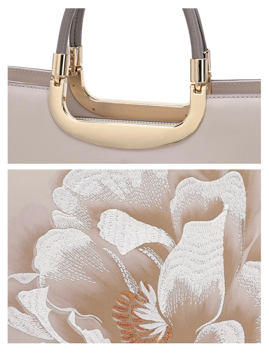 Tang Imperial 34 Embroidered Peony Bloom Tote - Image 15