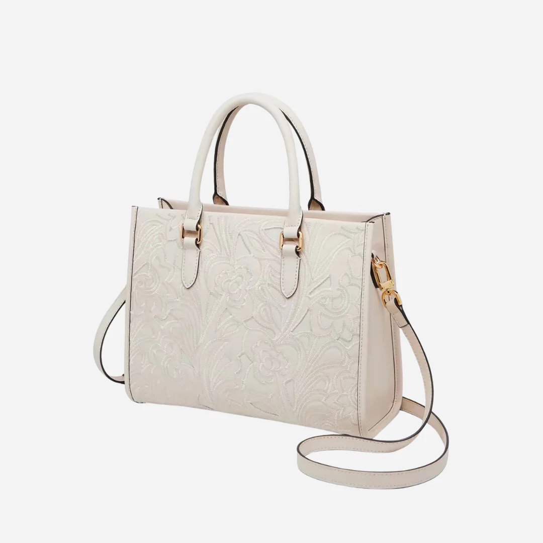 Tang Red 17 Peony Relief Tote - Image 16