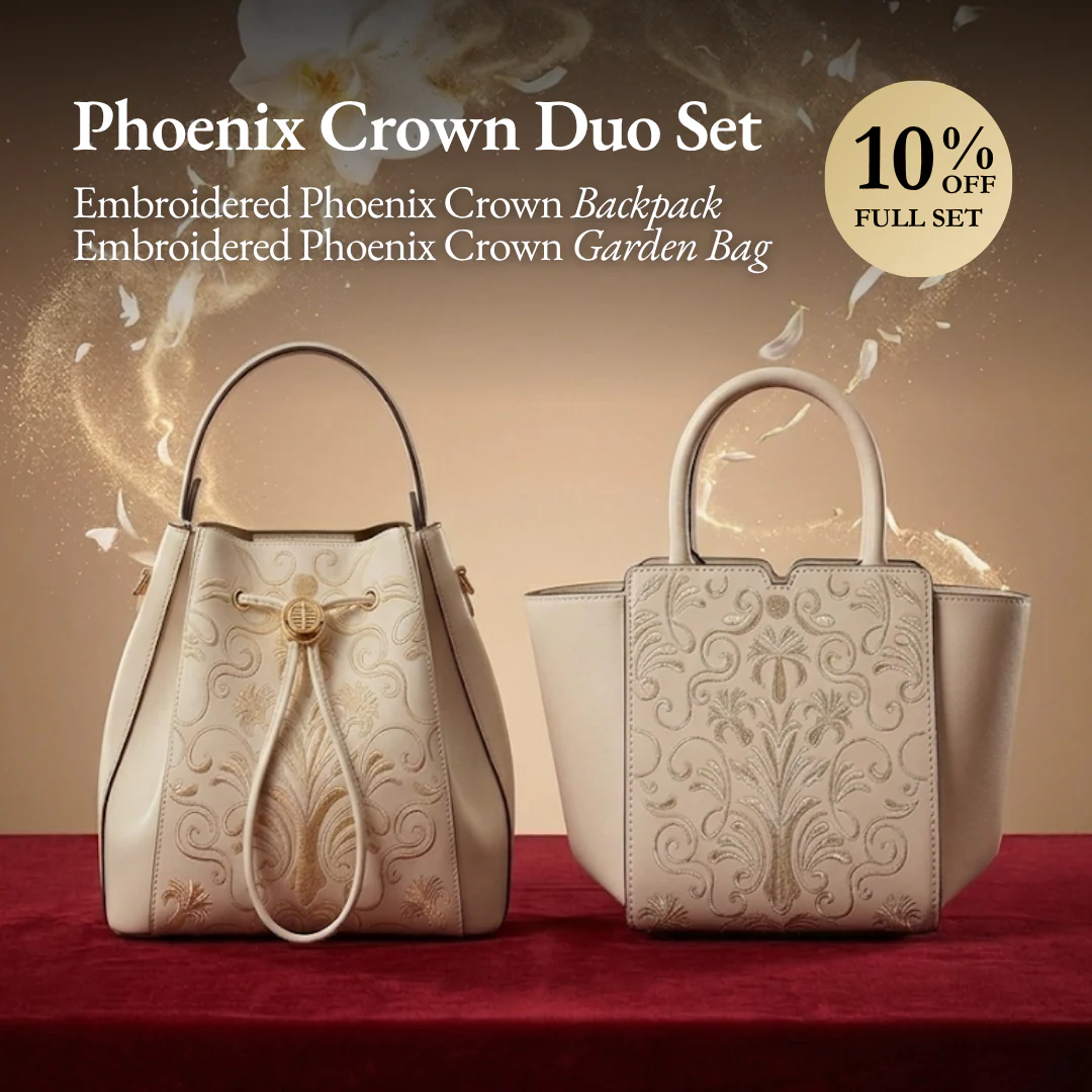 Tang Red 22 Embroidered Phoenix Crown Backpack - Image 21