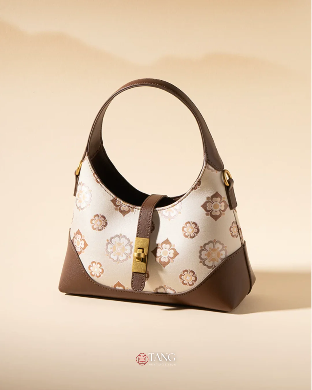 Tang Red 24 Baoxiang Flower Song Brocade Shoulder Bag - Image 14