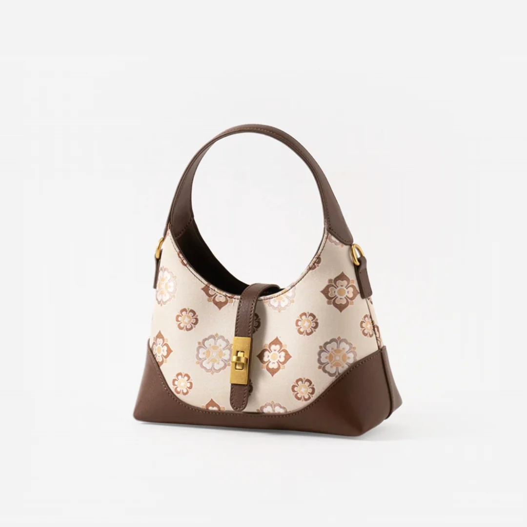 Tang Red 24 Baoxiang Flower Song Brocade Shoulder Bag - Image 15