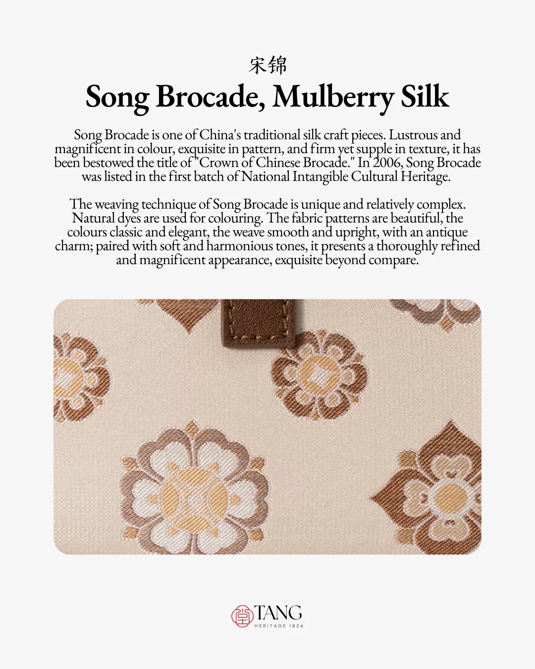 Tang Red 24 Baoxiang Flower Song Brocade Shoulder Bag - Image 5