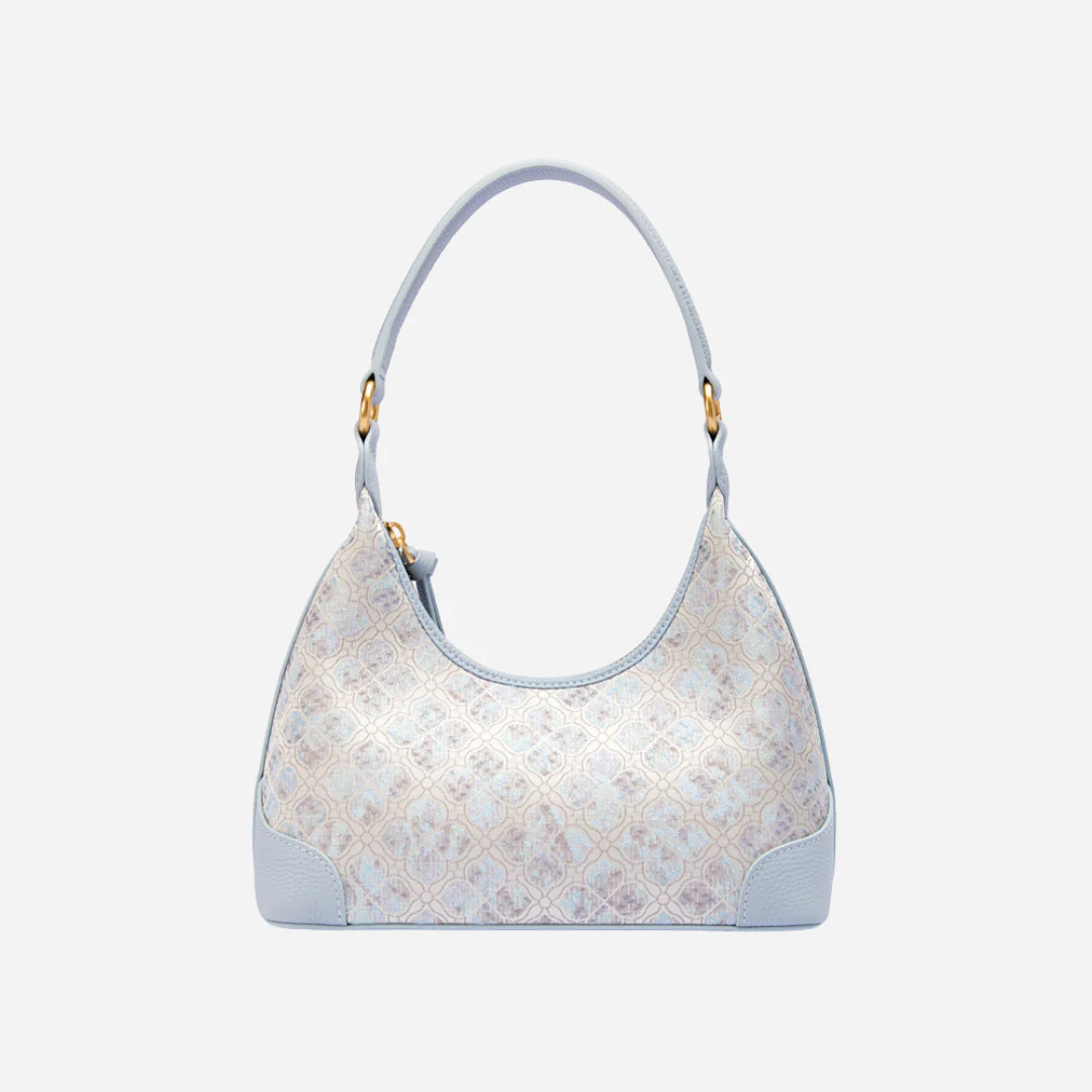 Tang Red 24 Silk Persimmon Brocade Shoulder Bag