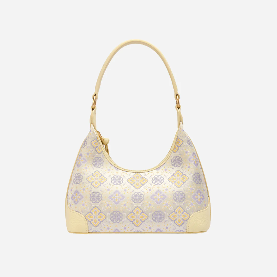 Tang Red 24 Silk Persimmon Brocade Shoulder Bag - Image 11