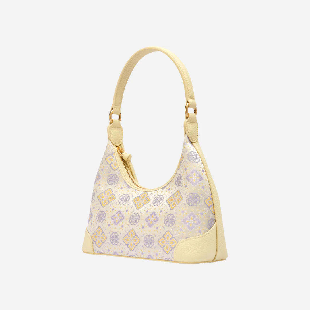 Tang Red 24 Silk Persimmon Brocade Shoulder Bag - Image 15