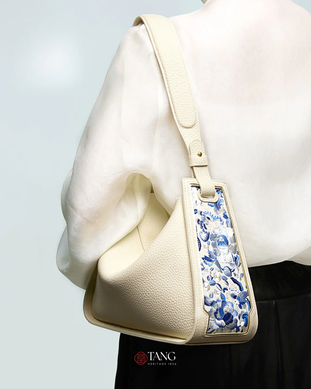 Tang Red 26 Embroidered Qinghua Porcelain Bag — Sapphire Porcelain - Image 27